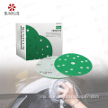 Automotif Hook Loop Sanding Disc Paper Lapisan Hijau Filem